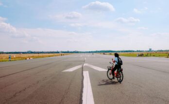 Berlin Tempelhof-Schöneberg Luftaufnahme mit historischem Tempelhof-Gebäude im Zentrum.