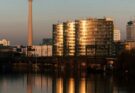 Berlin Skyline bei Sonnenuntergang, kann man Leitungswasser in Berlin trinken